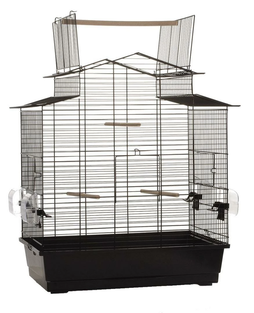 Beeztees Vogelkooi Big Iza 3 Open Zwart 1 Beeztees Vogelkooi Big Iza 3 Open Zwart