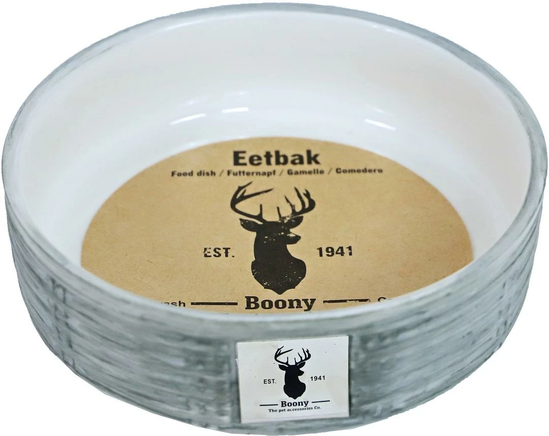 Boony Est. 1941 Voerbak Steen Wicker Grey 2 Boony Est. 1941 Voerbak Steen Wicker Grey - Afbeelding 2