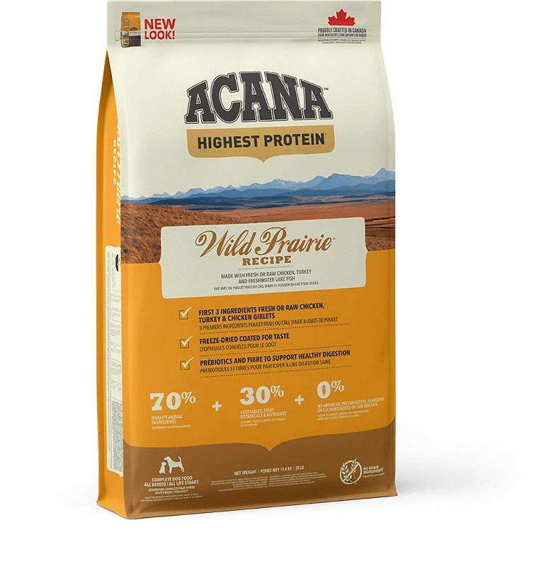 Acana Highest Protein Hondenvoer Wild Prairie 11,4 Kg 1 Acana Highest Protein Hondenvoer Wild Prairie 11,4 Kg