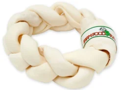 Farm Food Rawhide Dental Gevlochten Ring L