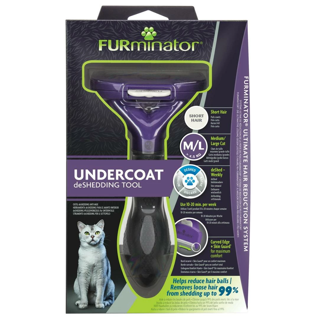 FURminator Undercoat Kat Korthaar M/L 2 FURminator Undercoat Kat Korthaar M/L - Afbeelding 2