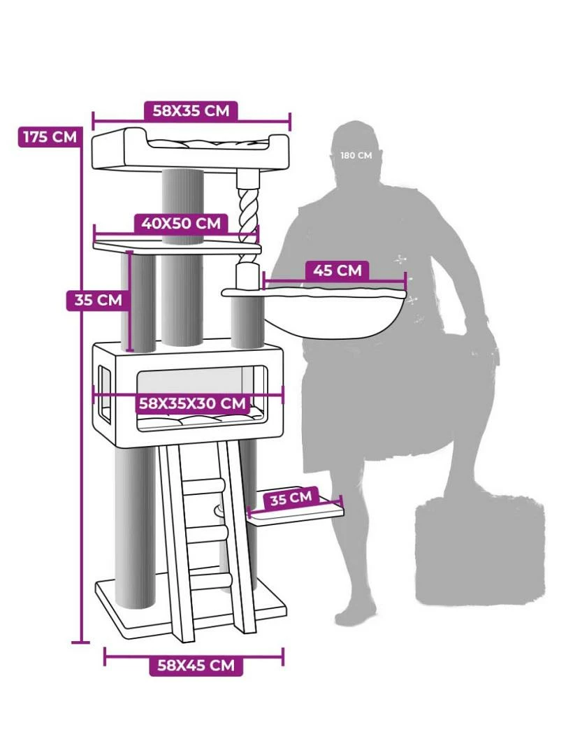 Petrebels Krabmeubel Lucky Bastards Parklane 175 Grey 2 Petrebels Krabmeubel Lucky Bastards Parklane 175 Grey - Afbeelding 2