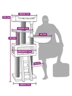 Petrebels Krabmeubel Lucky Bastards Parklane 175 Capp. -Exporteren AvoDierenRuiter winkel 431362afmetingen WEB