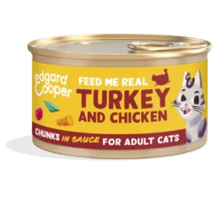 Edgard & Cooper Kattenvoer Kalkoen & Kip Chunks 85 Gr