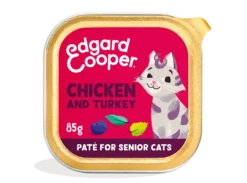 Edgard & Cooper Kattenvoer Senior Kip & Kalkoen Paté 85 Gr