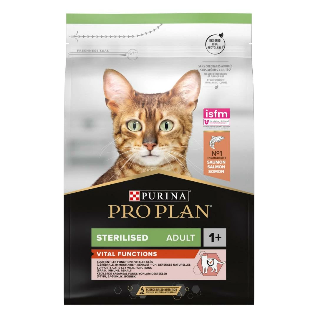Pro Plan Kattenvoer Sterilised Adult 1+ Zalm 3 Kg 2 Pro Plan Kattenvoer Sterilised Adult 1+ Zalm 3 Kg - Afbeelding 2