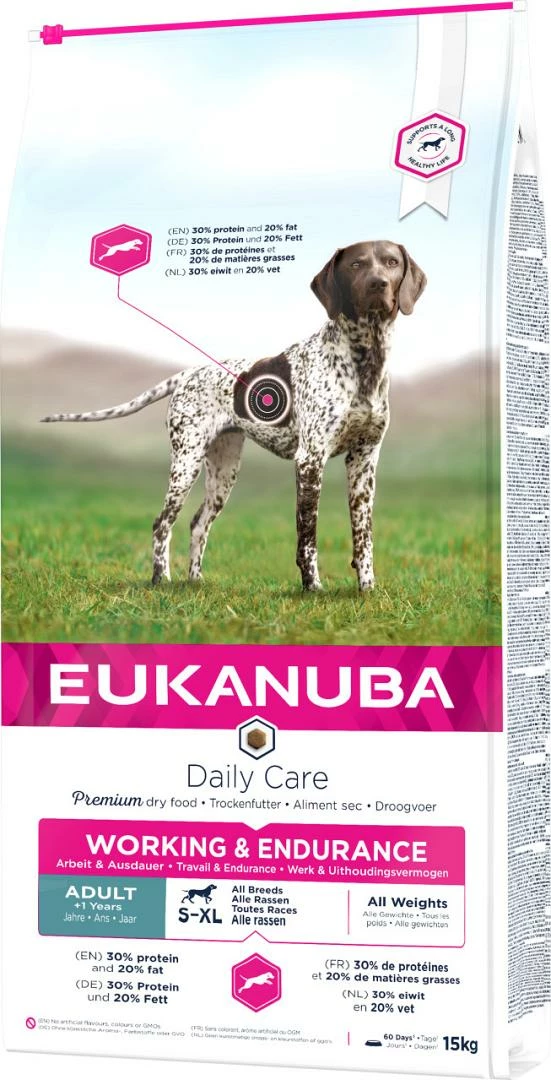 Eukanuba Hondenvoer Working & Endurance Adult 15 Kg 2 Eukanuba Hondenvoer Working & Endurance Adult 15 Kg - Afbeelding 2