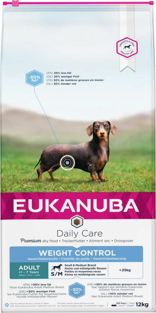 Eukanuba Hondenvoer Medium Weight Control 12 Kg 1 Eukanuba Hondenvoer Medium Weight Control 12 Kg