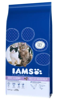 IAMS Kattenvoer Adult & Senior Multi-Cat Household 15 Kg