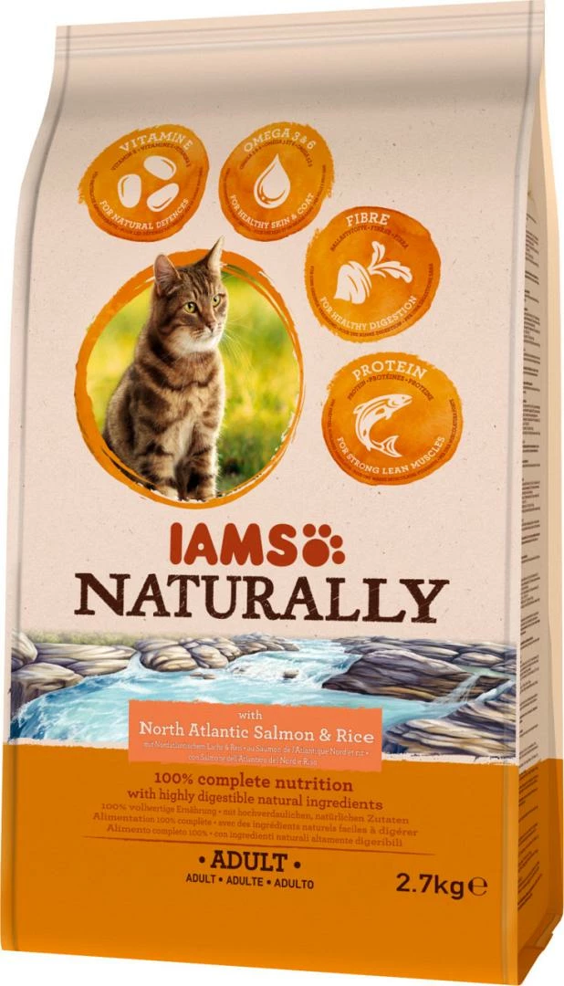IAMS Naturally Kattenvoer Adult Salmon & Rice 2,7 Kg 1 IAMS Naturally Kattenvoer Adult Salmon & Rice 2,7 Kg