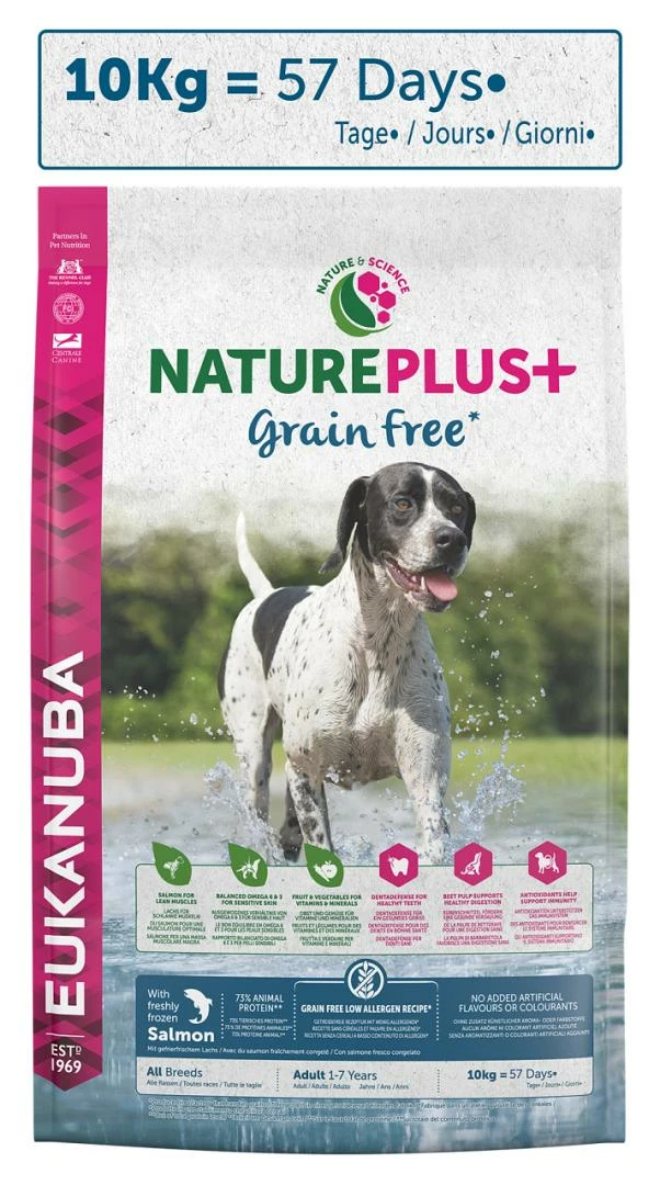 Eukanuba NaturePlus+ Adult All Breeds Grainfree Salmon 10 Kg 1 Eukanuba NaturePlus+ Adult All Breeds Grainfree Salmon 10 Kg
