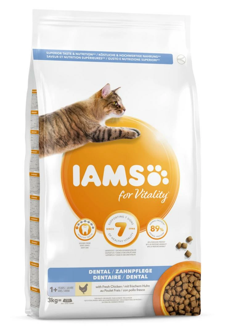 IAMS Kattenvoer Adult Dental Chicken 3 Kg 1 IAMS Kattenvoer Adult Dental Chicken 3 Kg