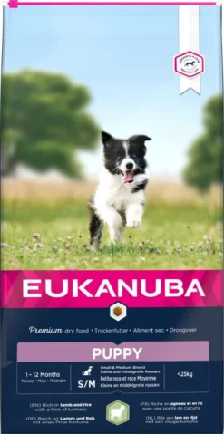 Eukanuba Hondenvoer Puppy Small/Medium Lamb & Rice 12 Kg