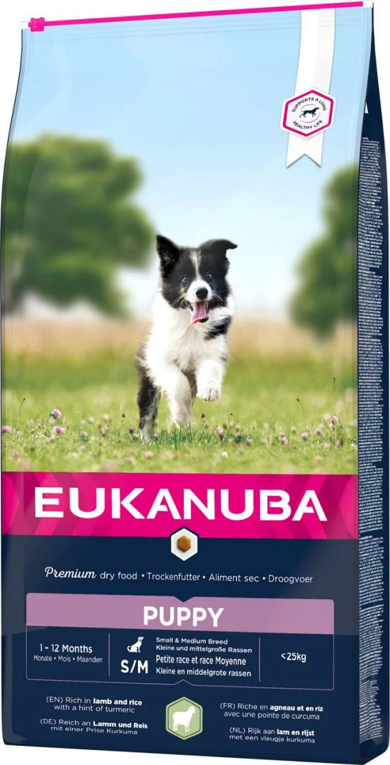 Eukanuba Hondenvoer Puppy Small/Medium Lamb & Rice 12 Kg 2 Eukanuba Hondenvoer Puppy Small/Medium Lamb & Rice 12 Kg - Afbeelding 2