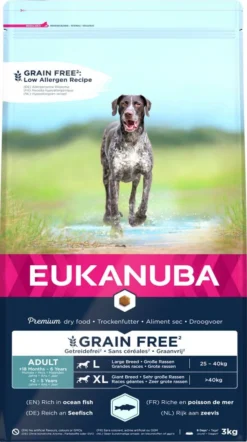 Eukanuba Hondenvoer Adult L/XL Grain Free Oceanfish 3 Kg
