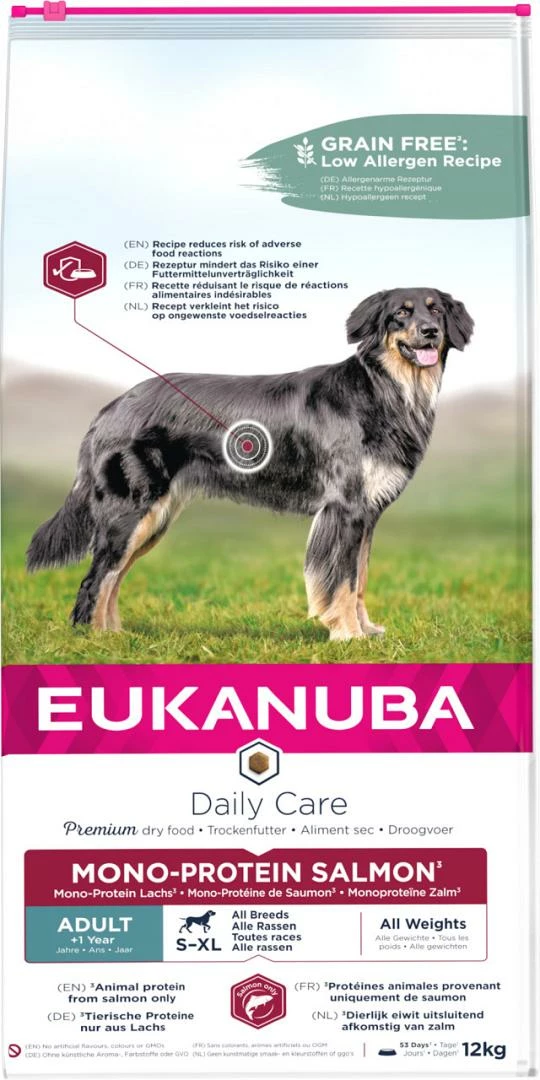 Eukanuba Hondenvoer Daily Care Monoprotein Salmon 12 Kg 1 Eukanuba Hondenvoer Daily Care Monoprotein Salmon 12 Kg
