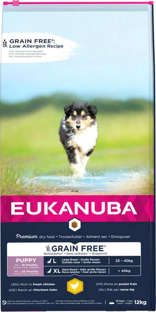 Eukanuba Hondenvoer Puppy & Junior L/XL GrainFree Chicken 12 Kg 1 Eukanuba Hondenvoer Puppy & Junior L/XL GrainFree Chicken 12 Kg