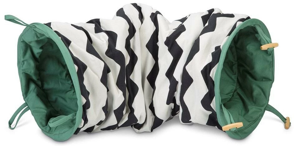 Beeztees Speeltunnel Bengy Zwart/wit/groen 1 Beeztees Speeltunnel Bengy Zwart/wit/groen