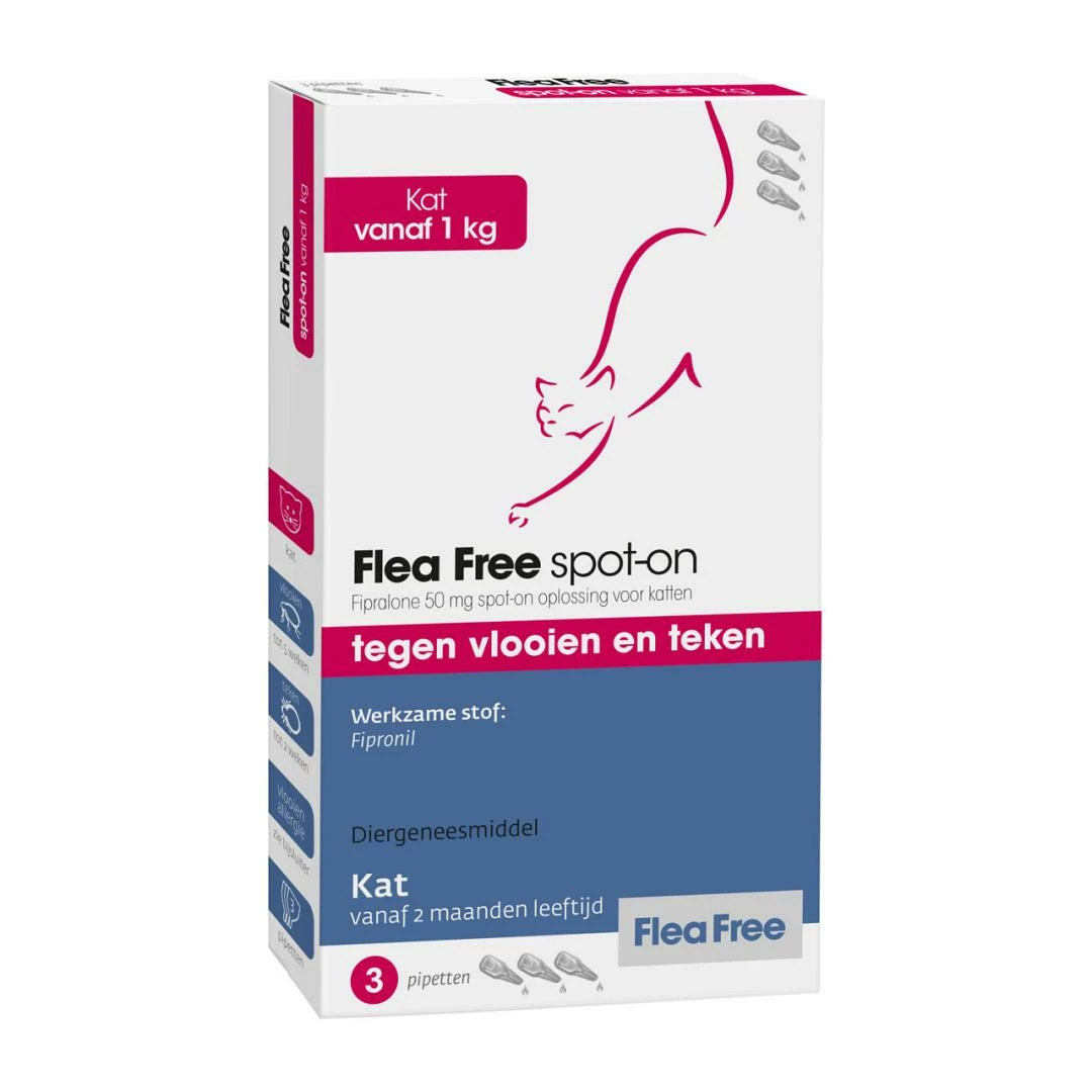 Flea Free Spot-On Kat 3 Pipetten 1 Flea Free Spot-On Kat 3 Pipetten