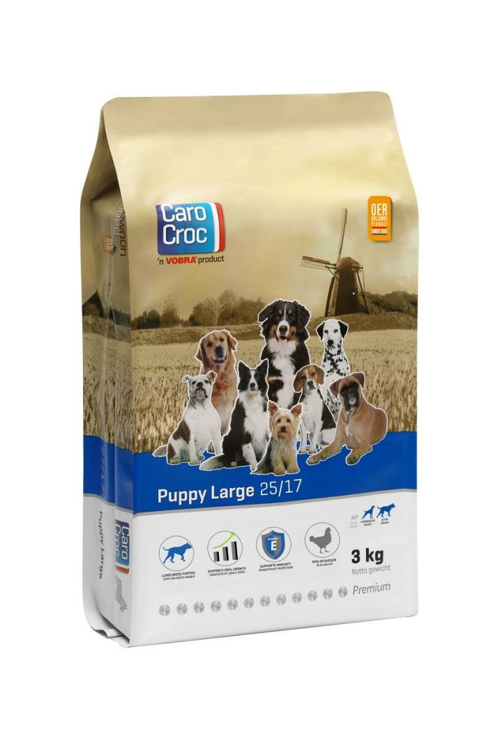 CaroCroc Hondenvoer Puppy Large 3 Kg 1 CaroCroc Hondenvoer Puppy Large 3 Kg