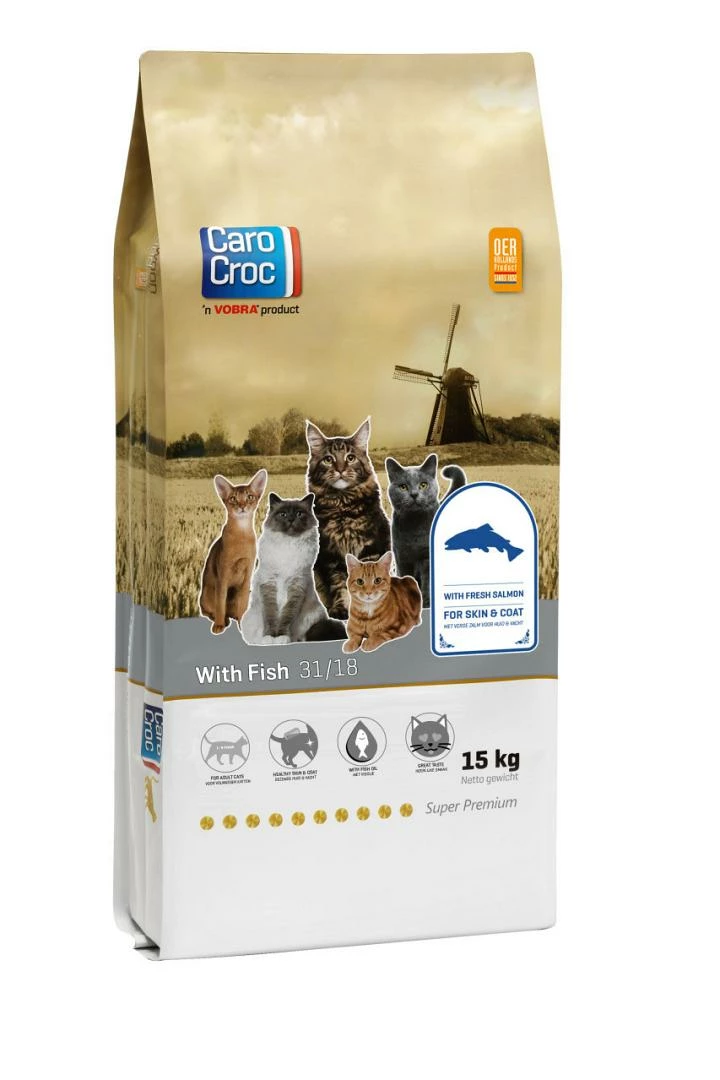 CaroCroc Kattenvoer With Fish 15 Kg 1 CaroCroc Kattenvoer With Fish 15 Kg