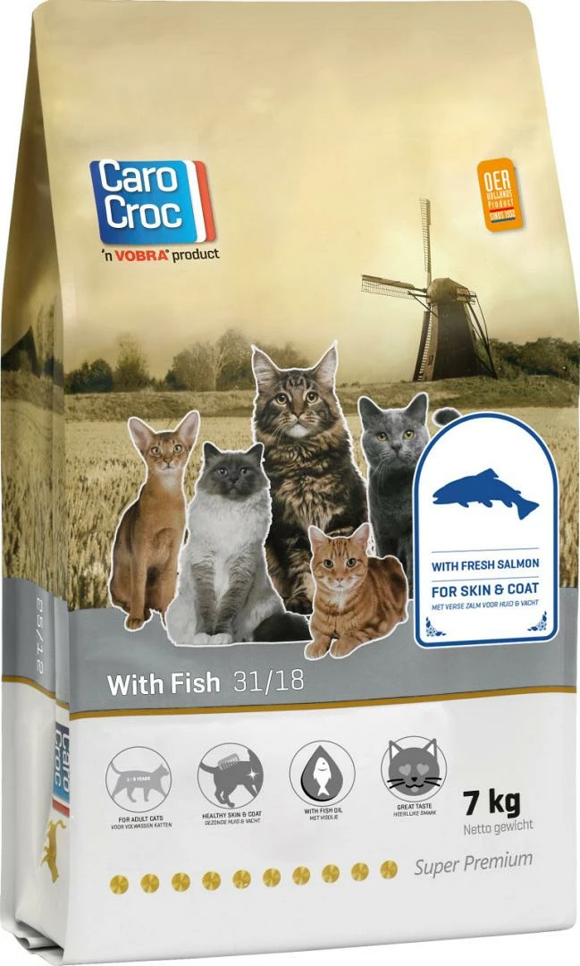 CaroCroc Kattenvoer With Fish 7 Kg 1 CaroCroc Kattenvoer With Fish 7 Kg