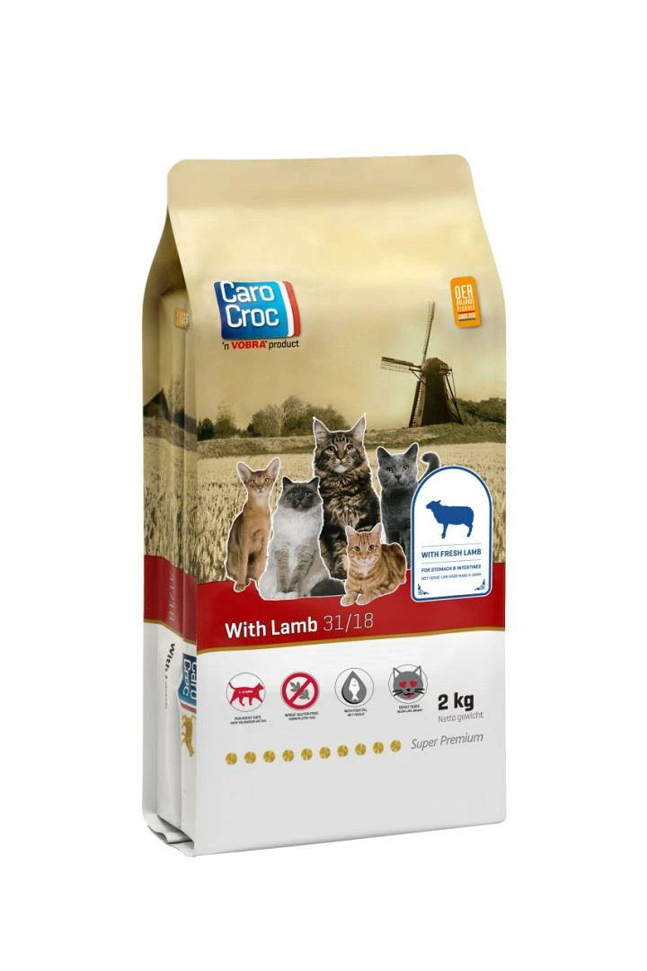 CaroCroc Kattenvoer With Lamb 2 Kg 1 CaroCroc Kattenvoer With Lamb 2 Kg