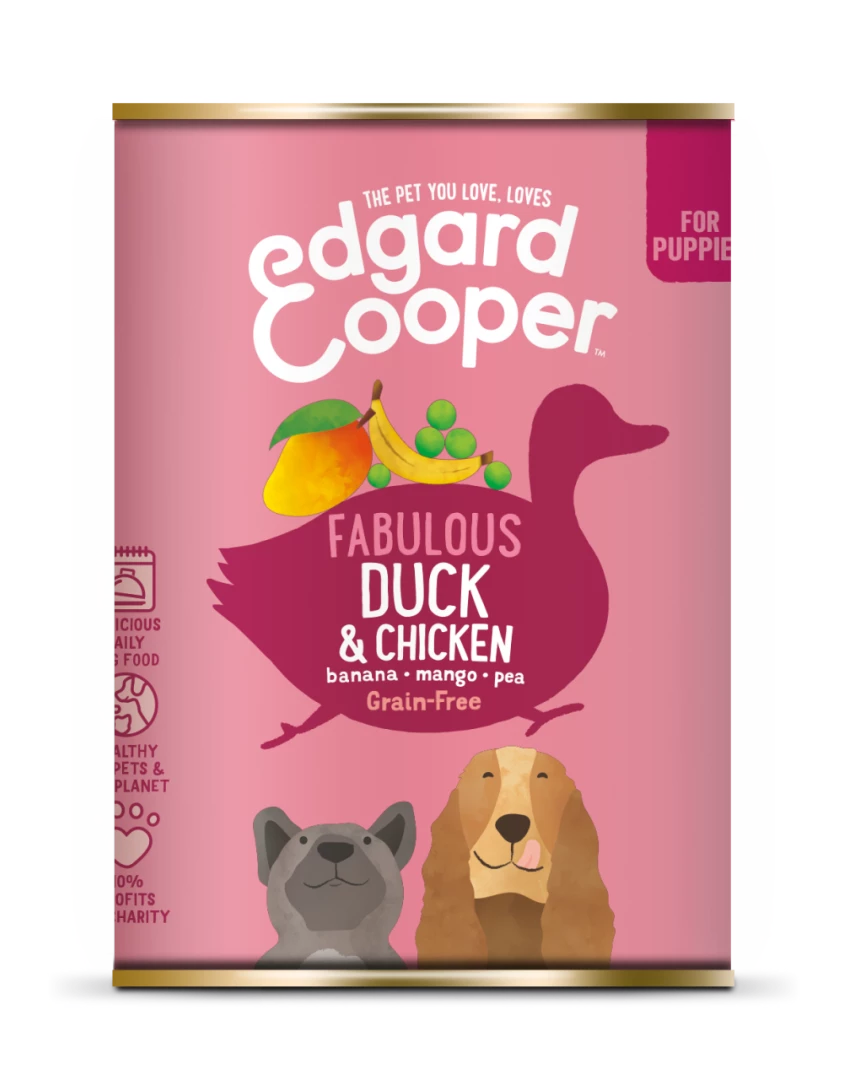 Edgard & Cooper Hondenvoer Puppy Eend En Kip 400 Gr 1 Edgard & Cooper Hondenvoer Puppy Eend En Kip 400 Gr