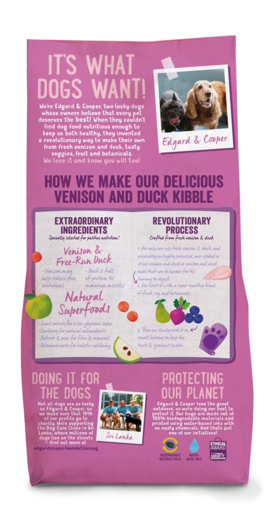 Edgard & Cooper Hondenvoer Adult Hert En Eend 7 Kg 2 Edgard & Cooper Hondenvoer Adult Hert En Eend 7 Kg - Afbeelding 2