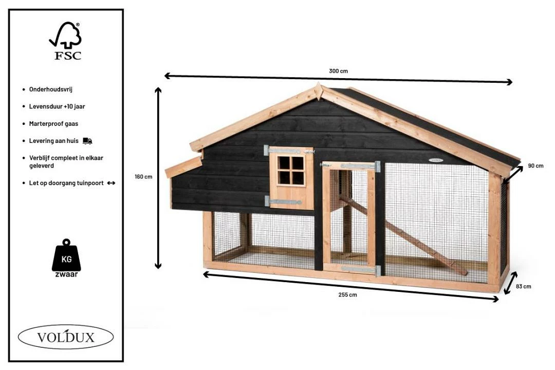 Voldux Kippen- Of Konijnenhok Remco Links 4 Voldux Kippen- Of Konijnenhok Remco Links - Afbeelding 4