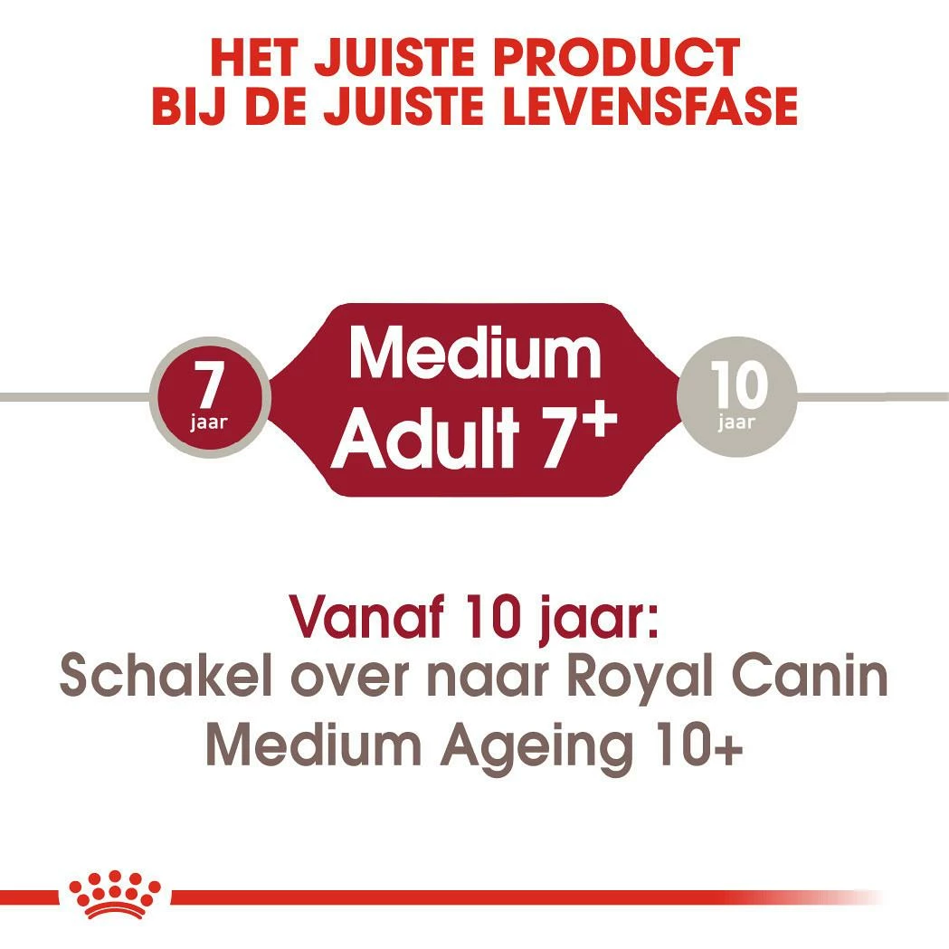 Royal Canin Hondenvoer Medium Adult 7+ 4 Kg 4 Royal Canin Hondenvoer Medium Adult 7+ 4 Kg - Afbeelding 4