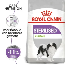 Royal Canin Hondenvoer Sterilised X-Small 1,5 Kg -Exporteren AvoDierenRuiter winkel royal canin x small sterilised volwassen hond castratie sterilisatie kleine honden hero packshot